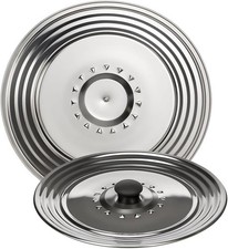 2er Set Universal Edelstahldeckel Topfdeckel Pfannendeckel Ø16/18/20  +Ø22/24/26