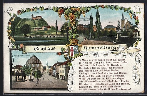 Ansichtskarte hammelburg - ansichtskarte,