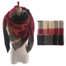 XXL KARO SCHAL TARTAN SCARF PLAID KARIERT WINTER STOLA TUCH BLOGGER GLENCHECK 
