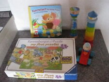 5x Haba Rennauto-Haba Stapelspiel Turmhoch-Hape Regenmacher-Ravensburger Puzzle