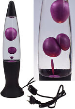 Lavalampe Glas Metallfuß inkl