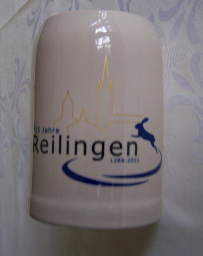 Bierkrug 275 jahre reilingen - bierkrug,