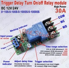 12V 24VDC 30A Verzögerung Timer Trigger Relais Schalter Modul High/Low Trigger SPS Platine