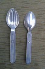 NVA Essbesteck Feldbesteck Feldlager  2 teilig  gest. NVA  Grenze Armee DDR