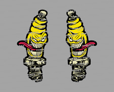 Zündkerze 120mm Spark farbig Sticker Oldschool USA V8 Auto Retro Tuning Kult