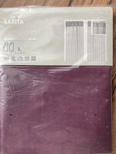 IKEA Gardine SARITA, 145x300 cm weinrot, Polyester m. Bügelband f. Saum