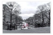 Poster Rotes Fahrrad in