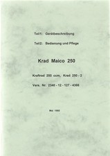 Bedienungsanleitung, Maico 250
