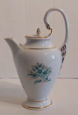 Porzellan Kaffee-Kanne "KPM" mit Zeptermarke und Reichsapfel / geblümt