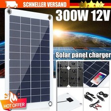300W 12V Solarpanel Solarmodul 40A Ladegerät USB Kit Für Wohnwagen Camping Boot