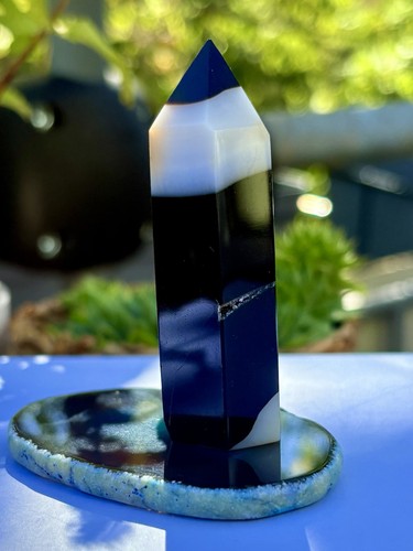 Sardonyx achat obelisk - achat, |