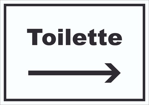 Toilette schild mit text und - schild,