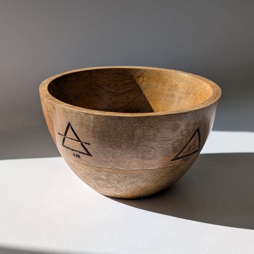 Holzschale elementesymbole 4 - holzschale,