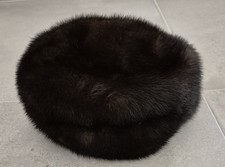 Pelzmütze Nerz Vintage 70er Jahre dunkelbraun