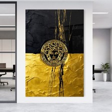 WANDBILD LUXUSMARKE IN SCHWARZ