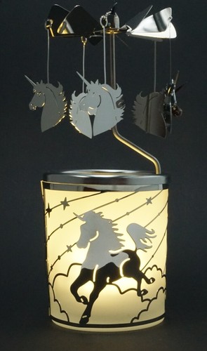 Windlicht karussell einhorn - karussell,