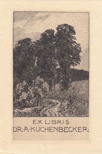 Exlibris bookplate radierung - exlibris,