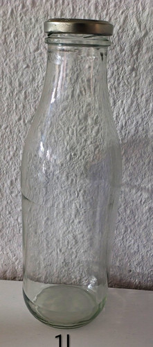 Glasflasche transparent - 1l,