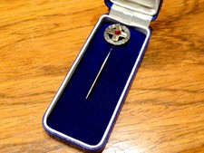 DRK Blutspender-Abzeichen Gold Silberkranz 15 Spenden mit Etui echt SILBER Orden