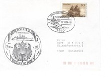 Schiffspost Fregatte KÖLN Indienststellung Sonderstempel Wilhelmshaven 1984