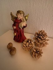 Weihnachten Deko Figuren Set Weihnachtsdeko Kerze Festlich Komplett Licht