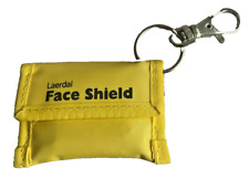 Laerdal FaceShield Beatmungstuch in gelber Nylontasche mit Schlüsselanhänger