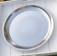 Edelstahl-Deko-Teller Metall*Ø=30-40cm f. Advents-Kranz*Landhaus*Kerzen-Tablett