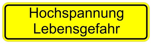 Aufkleber hochspannung - aufkleber, "hochspannung