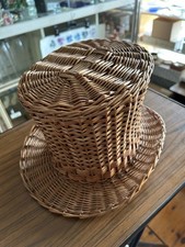 Zylinder-Hut aus Korbgeflecht Kopfgröße ca. 58