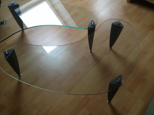 Glas couchtisch - glas,