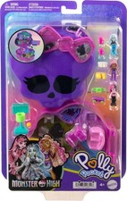 Polly Pocket Monster High Schatulle mit 3 kleinen Puppen und 10 Zubehörteilen...
