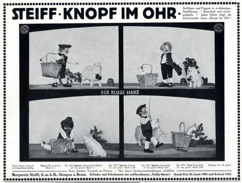 Steiff giengen reklame 1912 - steiff,