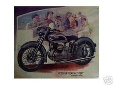 Altes Reklame Blechschild Victoria Bergmeister 