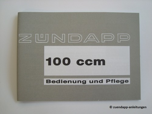 Bedienungsanleitung zündapp - bedienungsanleitung,