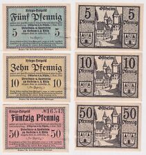 3 Banknoten Notgeld der Sparverein Ostheim Rhön 1918 (165640)
