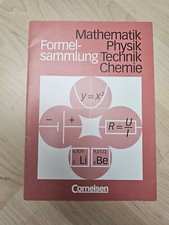 Formelsammlung Mathematik Physik Technik Chemie Cornelsen 1995