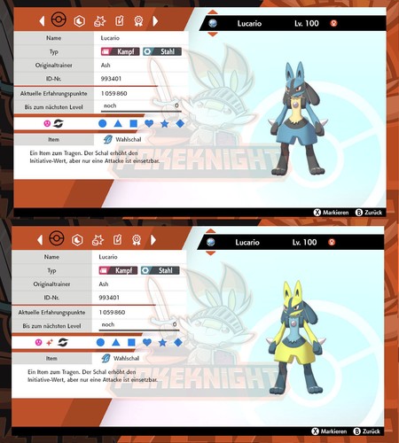 Lucario shiny non - non, 6iv