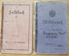 Militärpaß + Soldbuch Inf. Rgt. 74 / Tapferkeits - Beförderung! / Eisernes Kreuz