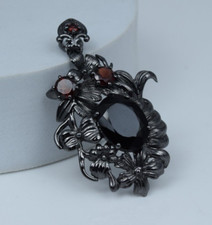 Echt Schwarz Onyx Granat