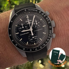 MoonSwatch Silikon Armband schwarz Swatch Omega Speedmaster 20mm Moon Mercury