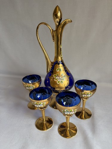 Vintage murano kobaltblau - vintage, gold