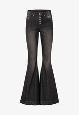 Schlagjeans mit Knopfleiste