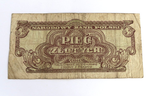 Piec zloty zlotych - zloty,