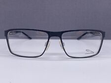 Jaguar Brille Herren Schwarz braun groß Rechteckig Metall Leder Bügel 33067 993