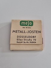 Streichholzheftchen, Metall - Josten GmbH, Mejo, Eller Straße 70, Düsseldorf