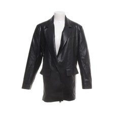 Zara, Blazer, Größe: M, Schwarz, Polyester, Einfarbig, Lederimitat, Damen -32s