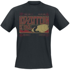 Led Zeppelin T-Shirt Herren Zeppelin & Smoke schwarz Band-Merch, Bands