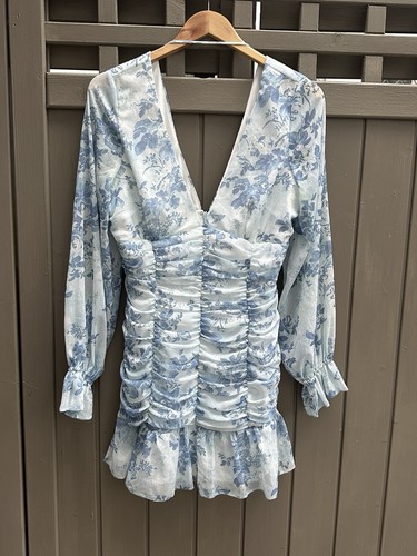 Asos kleid blau weiß floral - asos,