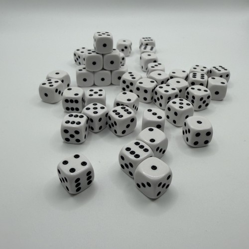 Spielwürfel weiß schwarz - 40,