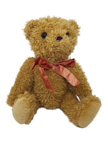 Teddybär 34cm braun rosa - teddybär,